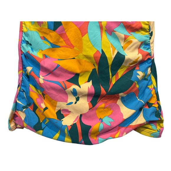 ANNE COLE WOMENS XS TANKINI STRAPLESS PLUMERIA TWIST SHIRRED PLUMERIA NO STRAPS - Picture 4 of 10